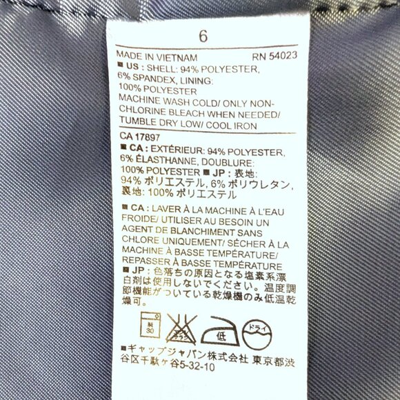 Banana Republic | Blazer Open Drape Front Flyaway Soft Blazer in Gray | Size 6 - Picture 8 of 12